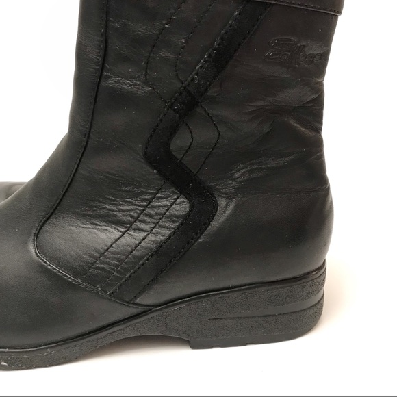 Vintage black genuine leather boots size 9,5 - Picture 6 of 12